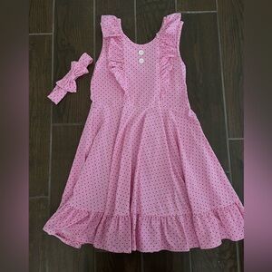 Eleanor Rose knit twirl dress and matching headband size 14-16